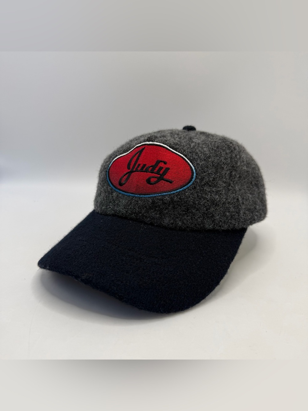 Judy Wool Snapback Hat Gray Black Vintage Style Adjustable Cap